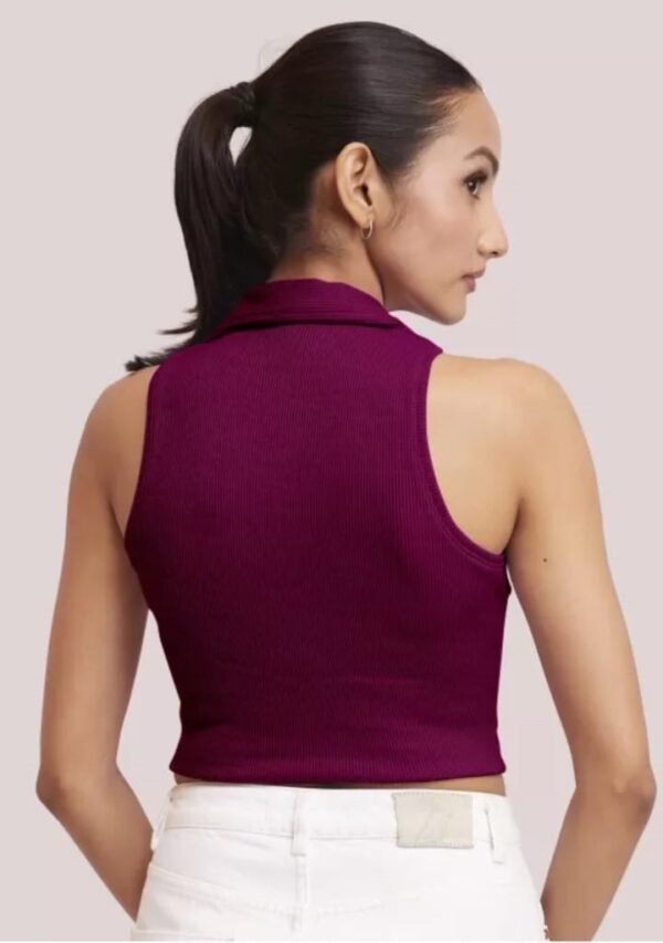 Wine collor top - Image 2