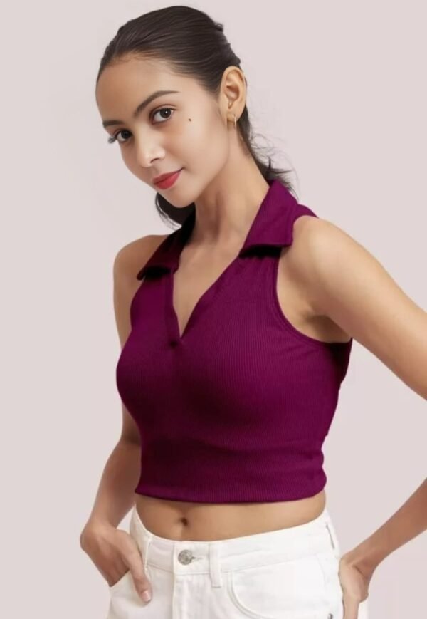 Wine collor top - Image 3