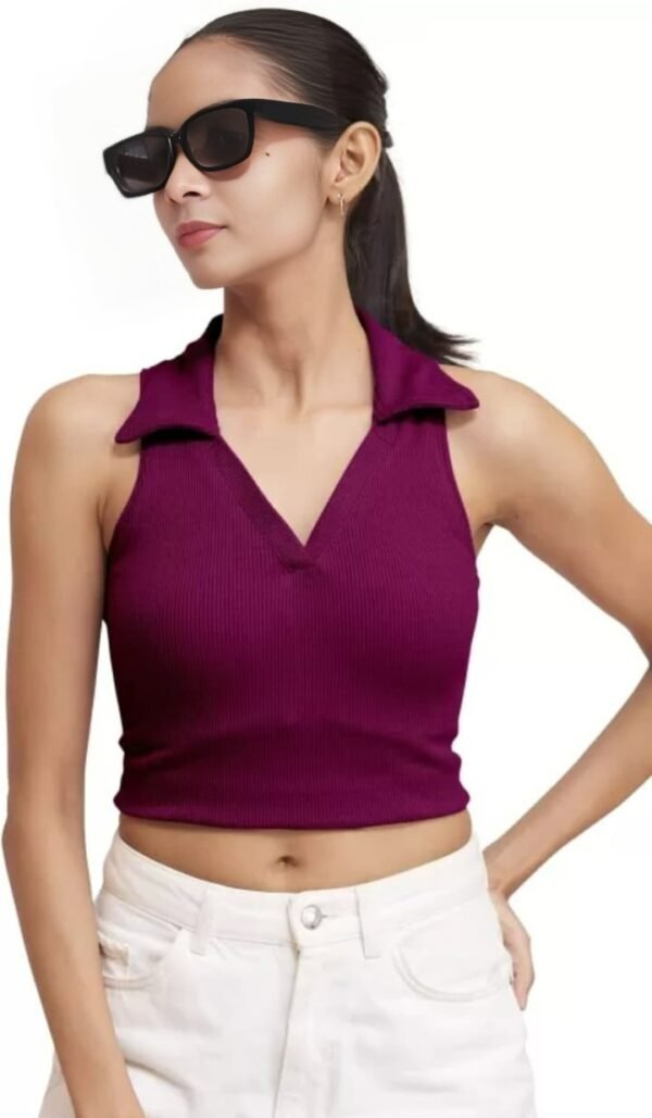 Wine collor top - Image 4
