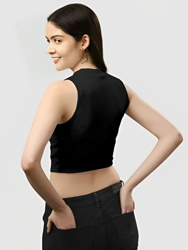 Black Round Neck Top3