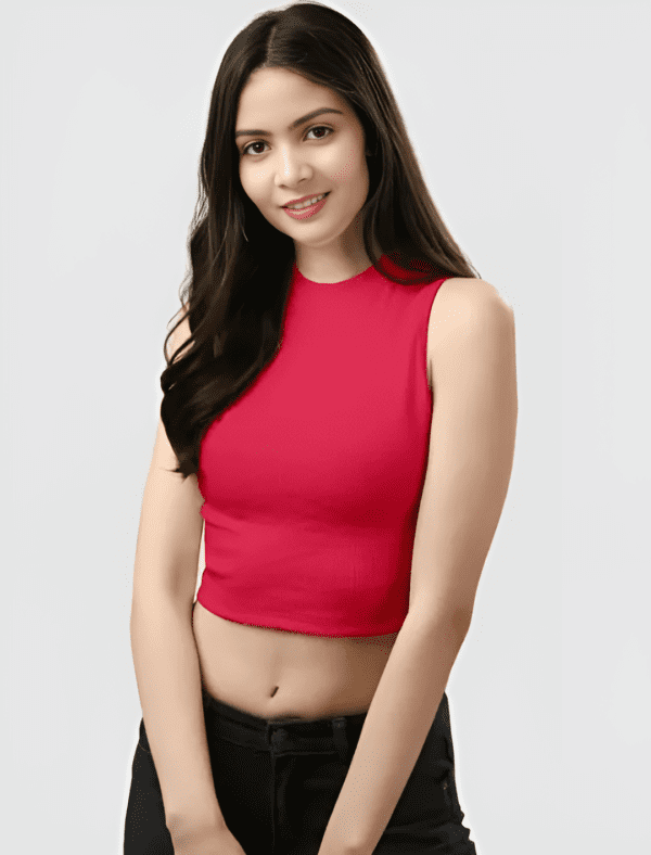 Pink Round Neck Top2