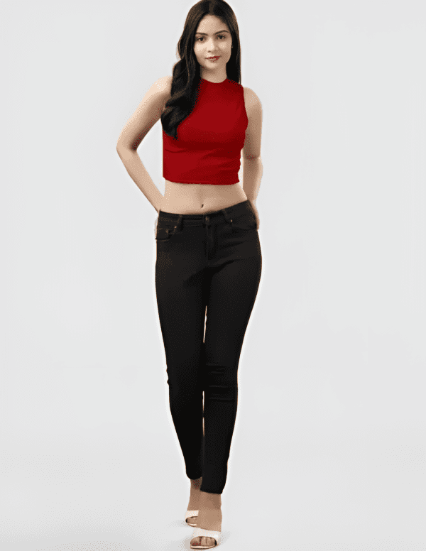 Red Round Neck Top1