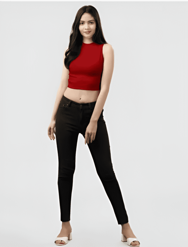 Red Round Neck Top2