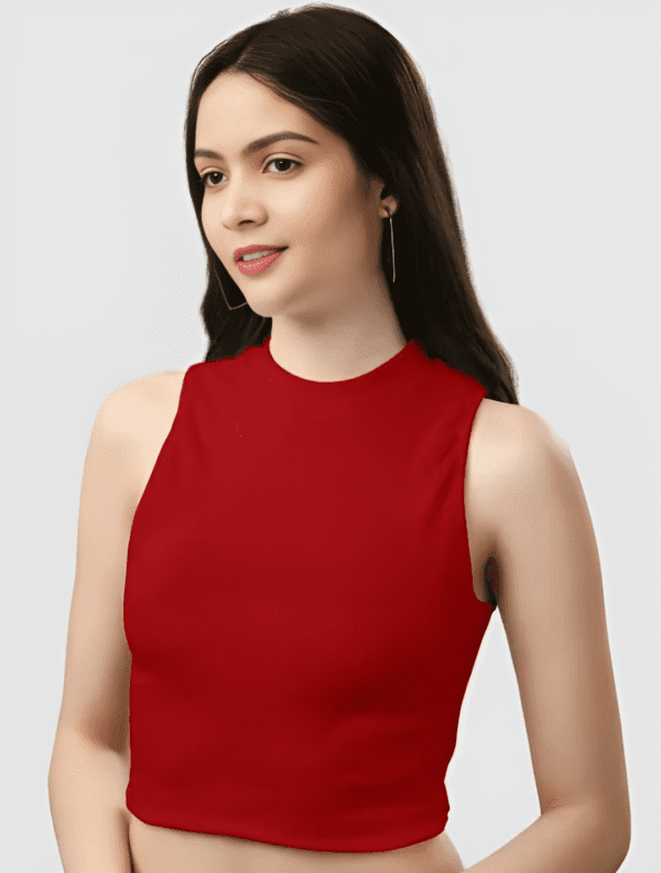 Red Round Neck Top3