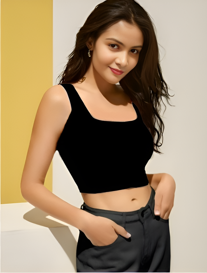 Round Square Neck Top