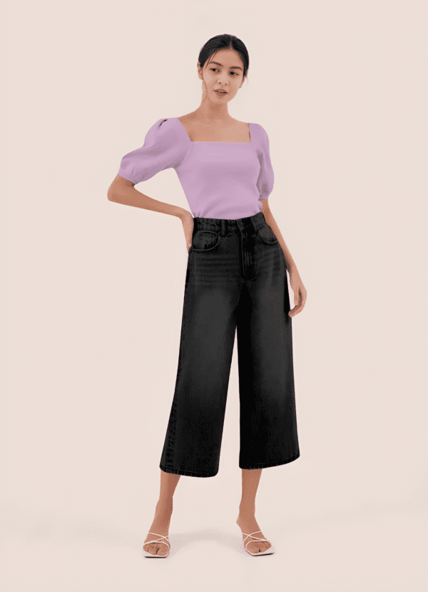 Square Neck periwinkle top Half sleeve2