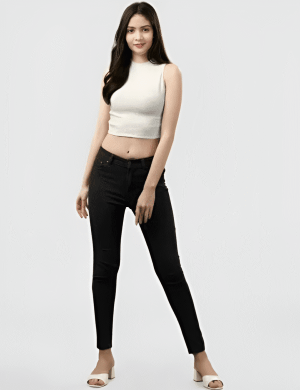 White Round Neck Top1