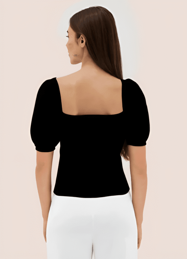 Square Neck Black top-Half sleeve - Image 6